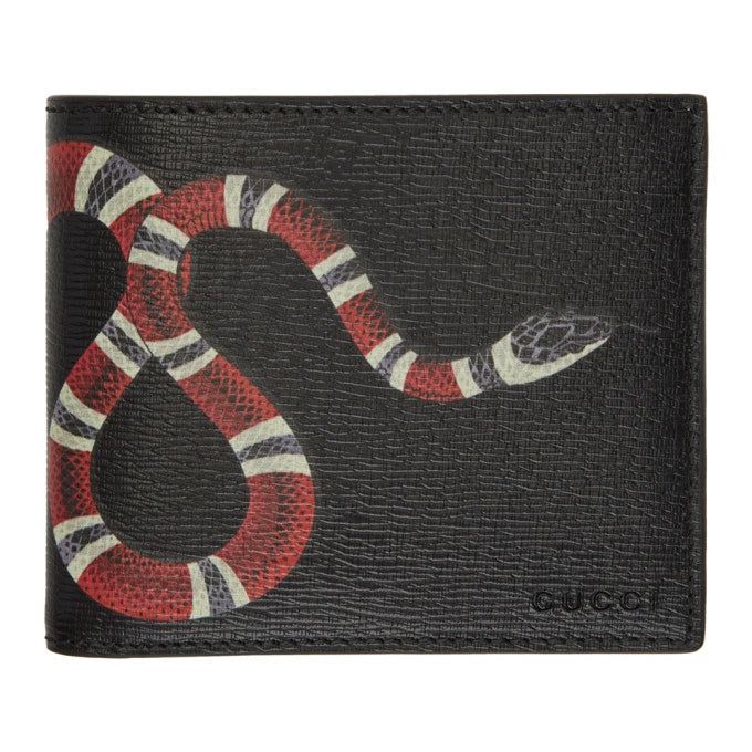 GUCCI BLACK SNAKE GG WALLET REF 451268-DUR1T-1058