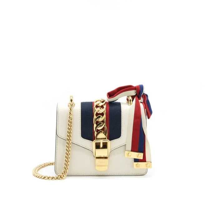 GUCCI MINI SYLVIE BAG CREAM