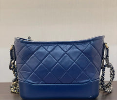 CHANEL SMALL GABRIELLE HOBO BAG CALFSKIN NAVY MULTICOLOUR HARDWARE