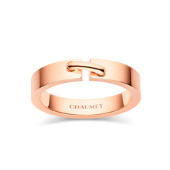 CHAUMET LIENS ÉVIDENCE WEDDING BAND ROSE GOLD 4MM REF 080543