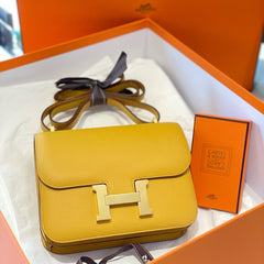 HERMES CONSTANCE 2WAY BAG VAUX EPSON JAUNE REF450274