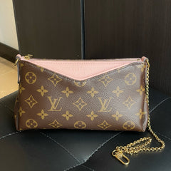 LOUIS VUITTON MONOGRAM PALLAS CLUTCH PINK REF CA0198