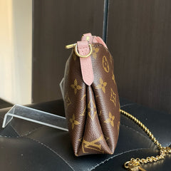 LOUIS VUITTON MONOGRAM PALLAS CLUTCH PINK REF CA0198