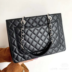 CHANEL GRAND SHOPPING TOTE GST CAVIAR BLACK SHW REF