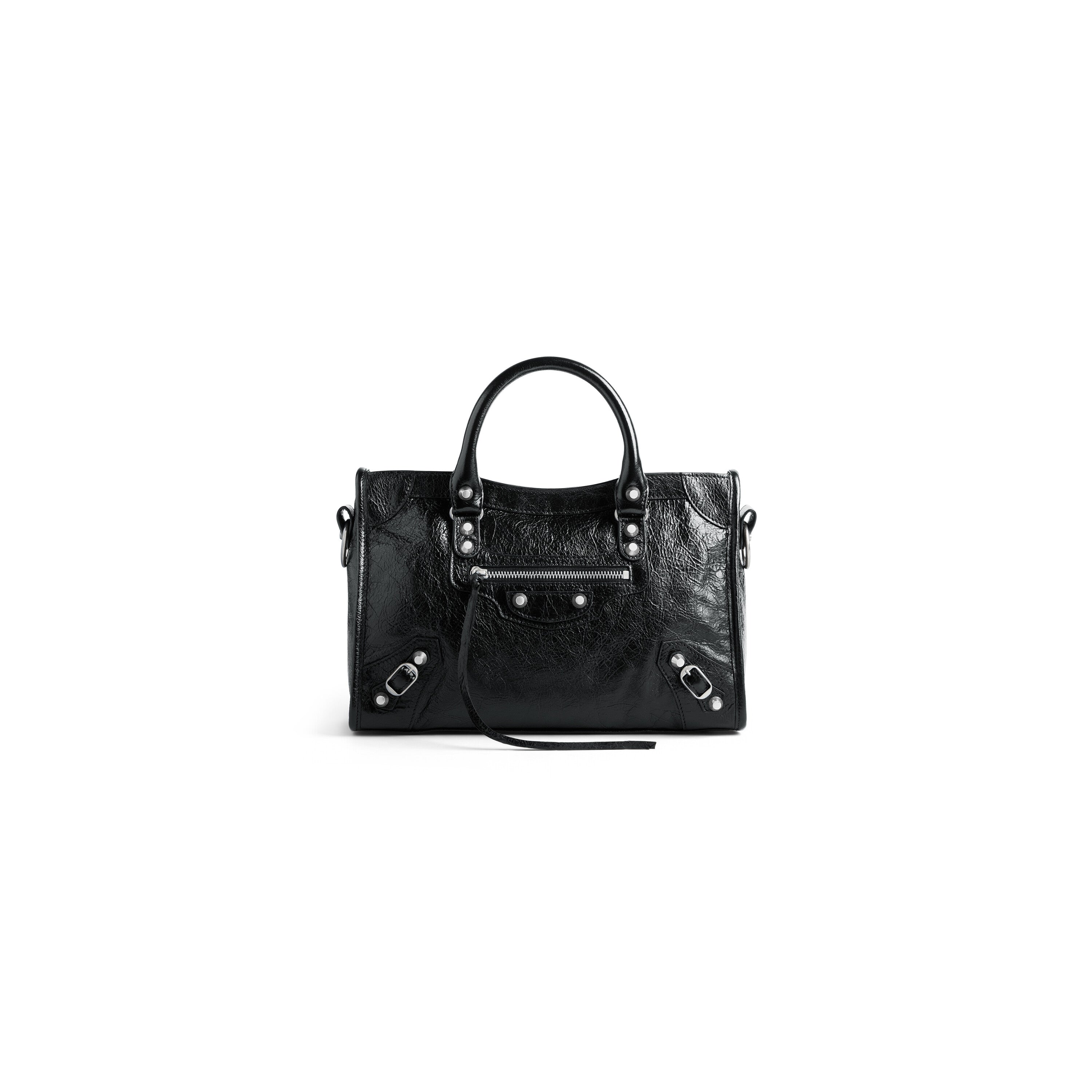 BALENCIAGA LE CITY SMALL SHOULDER BAG LAMBSKIN BLACK SHW