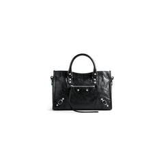 BALENCIAGA LE CITY SMALL SHOULDER BAG LAMBSKIN BLACK SHW