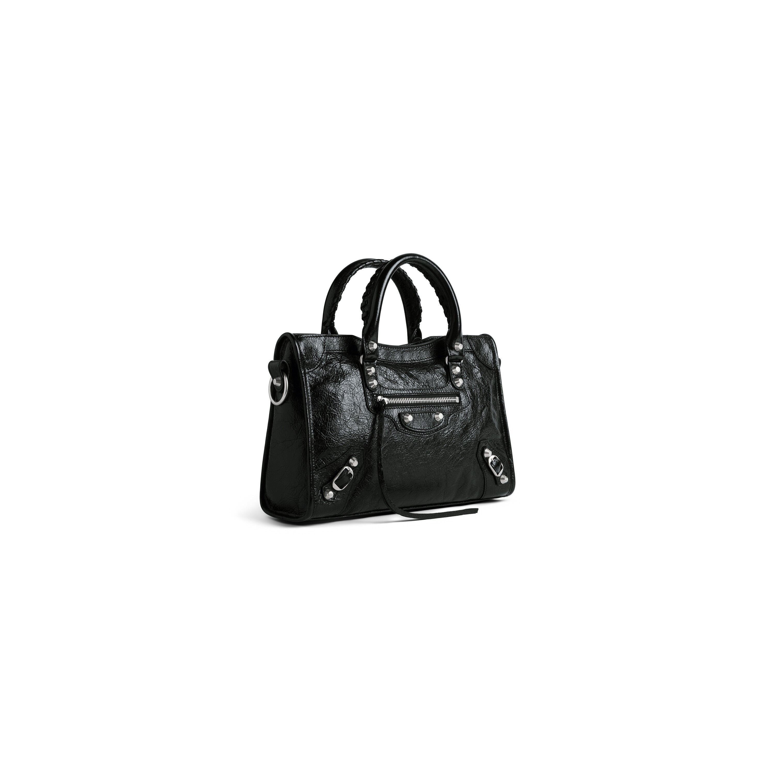 BALENCIAGA LE CITY SMALL SHOULDER BAG LAMBSKIN BLACK SHW